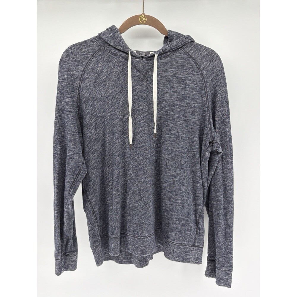 Vince Women’s Heathered Tri-Blend Pullover Hoodie L Blue Casual